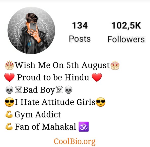 Kattar Hindu Instagram Bio in English